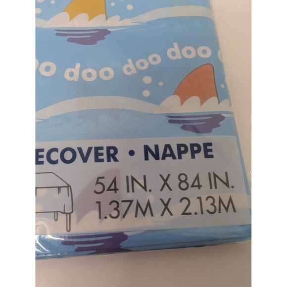 Lot of 3 Pinkfong Baby Shark Plastic Tablecover Nickelodeon Birthday Party 54x84 - Picture 3 of 5